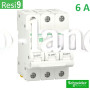 Автоматический выключатель 3Р 6А, C, 6кА, Schneider Electric RESI9 (R9F12306)